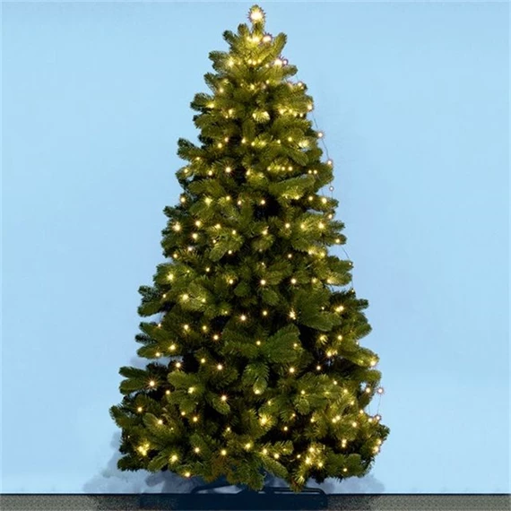 Micro LED-es fényfüzér-köteg, kültéri/beltéri zöld vezetékkel, IP44, dimmer, 2,4 m+5 m